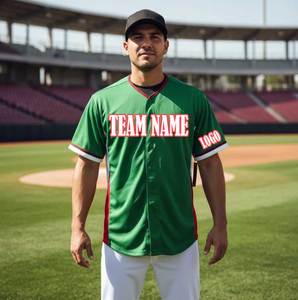 Maillot de baseball pour hommes, compétition mondiale, brodé, respirant, uniforme de baseball personnalisé, t-shirt d'équipe - Product Image 1