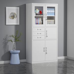 Classeur de bureau Secret Safe à étagères réglables avec serrure Classeur de stockage vertical en métal - Product Image 5