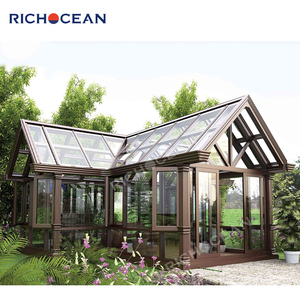 Véranda moderne préfabriquée en aluminium isolé RICHOCEAN avec portes coulissantes pour extension de jardin ou de cour - Product Image 4