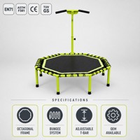 Trampolines de fitness en gros avec poignée en mousse réglable pour l'exercice à domicile/en salle de sport – Rebounder de fitness