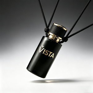 Flacon de parfum de luxe en verre noir avec col en aluminium, 30ml/50ml/100ml, étiquette personnalisée, boîte vide, pulvérisateur cosmétique à pompe, estampage doré - Product Image 2
