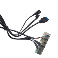 Boîtier d'ordinateur personnalisé, panneau frontal, support de baie, port USB, audio HD, microphone, panneau frontal multifonction pour PC