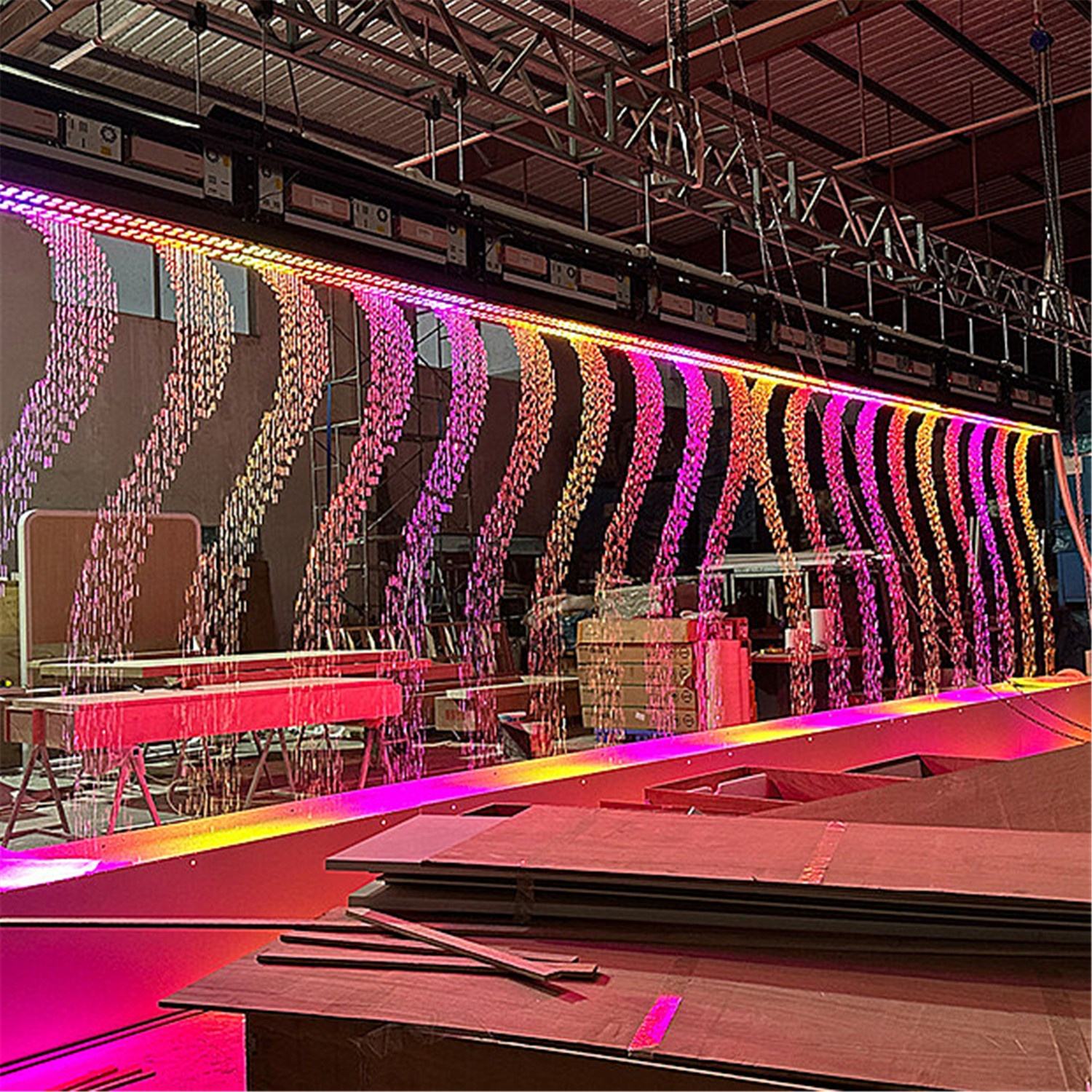 Digital water curtain