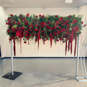 Rollo de Flores Artificiales de Seda, Rosas e <span class=keywords><strong>Hortensias</strong></span>, para Decoración de Bodas, Centro de Mesa Navideño, Estilo Europeo, Color Personalizable - Product Image 1