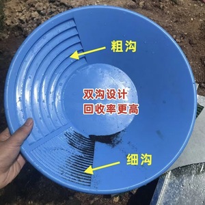 Gold Panning <b>Disc</b> <b>Plastic</b> Blue Double Groove Design For Higher Recovery Rate Sand Washer - Product Image 1