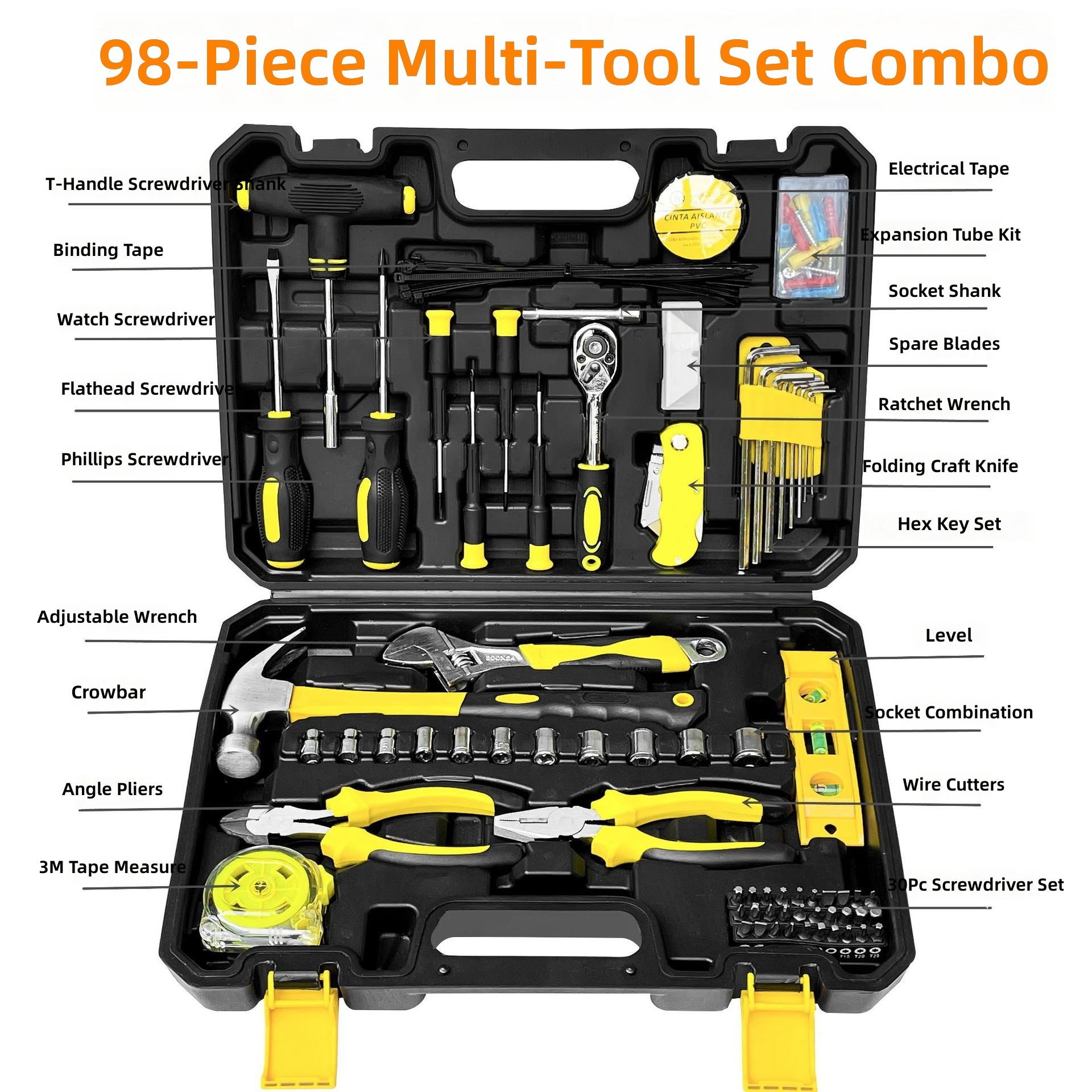 98-piece multi-tool set