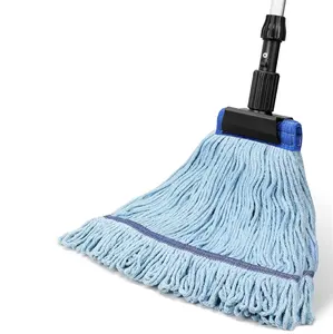 Floor Cleaning Commercial Mop Head Heavy Duty Industrial Wet Mop Home Kitchen Dust Cleaning Microfiber String Mop