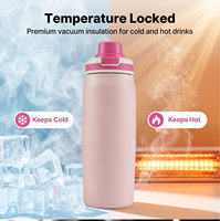 Bouteille d'eau sport isotherme sous vide en acier inoxydable 304 de 22 oz, anti-fuite, avec logo personnalisé, livraison en gros, maintien au chaud 12-24h