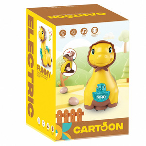 Phim hoạt hình khủng long Đồ chơi thiết lập pin hoạt động điện vết sưng & đi khủng long với đẻ trứng ánh sáng và âm nhạc làm bằng nhựa - Product Image 5