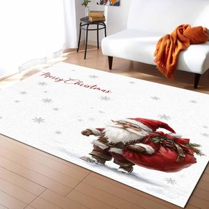Gnomes de noël flocon de neige hiver tapis doux antidérapant tapis présent pour chambre décor à la maison en Stock décorations de noël - Product Image 1