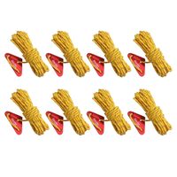 Promotion : Tendeur de ligne réglable à cliquet pour cordage de fixation, corde de camping en nylon de 4 mm, longueur 9 m, boucle de guidage pour tente, 0,09 kg
