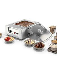 Machine à faire fondre le chocolat électrique en acier inoxydable, chauffe-sauce alimentaire, machine à tempérer le chocolat commerciale