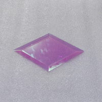 Grappes de verre biseauté poli à la main avec revêtement irisé, en verre flotté, pour inserts de portes et fenêtres