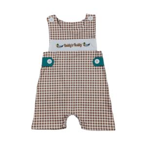 RTS Boutique - Mameluco de burbujas para bebé con bordado de patos Mallard y diseño 'Daddy's Buddy', 95% Algodón y Spandex, Ropa casual para recién nacido, Body - Product Image 1