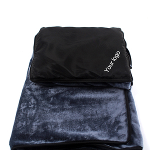 OEM de fábrica de <span class=keywords><strong>lana</strong></span> de Coral de avión, manta de viaje con bolsillo <span class=keywords><strong>y</strong></span> cremallera/ - Product Image 4