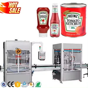 Hot Sales Automatic Tomato Paste Bottle Filling Capping Labeling Machine Ketchup Tomato Sauce Can Jar Filling Packing Machine