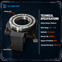 Réducteur de moteur CNC planétaire rotatif creux à haute précision, personnalisé ODM, pour table rotative à engrenages hélicoïdaux