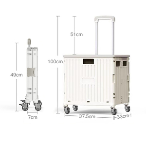 Chariot de courses pliable en plastique, roue d'escalade de haute qualité, nouveau chariot de courses d'angle en plastique - Product Image 3