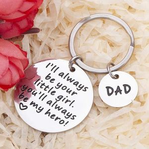 Llavero de regalo del Día del Padre Papá Cumpleaños <span class=keywords><strong>Siempre</strong></span> seré tu niña <span class=keywords><strong>Siempre</strong></span> serás mi héroe Llavero de llave de coche Llavero - Product Image 6