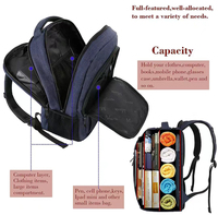 Notebook Tahan Air Grosir Tas Laptop Oxford Pria Tas Travel Logo Kustom Tas Sekolah Ransel dengan USB