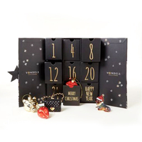 Boîtes rigides personnalisées de luxe en carton pour emballages cadeaux de beauté et cosmétiques, nouveau design, vide, calendrier de l'avent de Noël