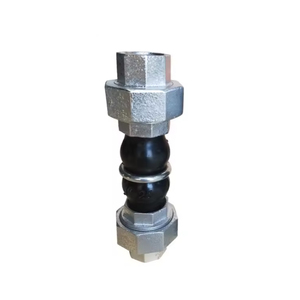 מחבר גומי גמיש כפול כדורי EPDM עם הברגה NPT של 1/2 אינץ', כולל ברגים ואומים, עבור צנרת תעשייתית - Product Image 5