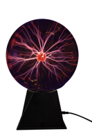 Lámpara de Plasma con Control Táctil, Globo Rojo, Bombilla Mágica de Cristal, 8 Pulgadas, Efecto de Rayo Estático