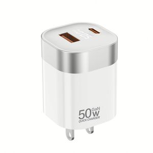 อะแดปเตอร์ชาร์จเร็ว PD 50W รุ่นขายดี ช่องเสียบ A+C ชาร์จเร็วแบบ GaN สำหรับโทรศัพท์รุ่น 16 15 14 13 12 - Product Image 4
