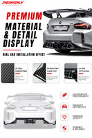 Perfiply Auto Part - Difusor Trasero de Fibra de Carbono Real Estilo AD para BMW G87 M2 2023+ - Kit de Conversión