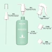 Bouteille vide en plastique PET pour gel douche, savon moussant, shampoing, après-shampoing, lotion, crème pour le visage, nettoyant facial, impression sur écran