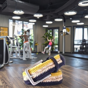 Cinturón Casual Ajustable de Lona con Mezcla de Paja y Cuerda Encerada Trenzada en Espiga para Hombres y Mujeres - Product Image 1