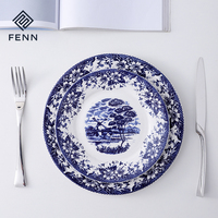 Assiettes de restaurant en porcelaine, vaisselle ronde avec impression personnalisée de toutes tailles, vente en gros, pièces