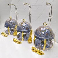 Réchaud de buffet bleu roi en acier inoxydable à gaz, capacité 8L, pour maintien au chaud des aliments, idéal pour restaurants, fêtes et services de traiteur