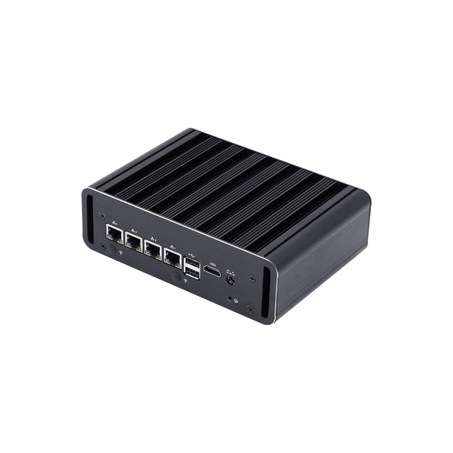 MeetNeng Industrial Mini PC Computer with Intel Chipset Four 2.5G LAN DDR4 Router OPNsense Network Appliance Multiple Plug Types