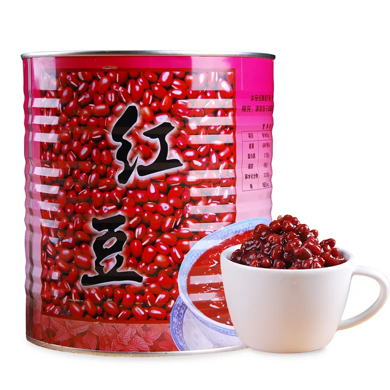 Dosen rote Bohnen in Zuckerwasser 3,2 kg Milchtee-Shop spezielle Rohstoffe gekochte rote Bohnen Honigbohnen Großhandel