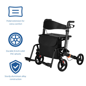 Alat Bantu Jalan (Rollator) untuk Pusat Terapi Fisik, Ringan, Dapat Dilipat, Alat Bantu Mobilitas untuk Kenyamanan dan Kemudahan Penggunaan Pasien - Product Image 3