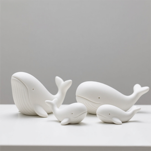 Custom Bisque Shark Figurine-Blank <strong>Clay</strong> <strong>Sculpture</strong> Ready to Paint Handmade Animal Art Project for Schools &amp; Home - Product Image 6