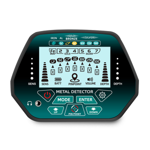 Detector de metales profesional, bobina de búsqueda de 30 cm, pantalla LCD, 6 modos, para adultos, plástico negro, resistente al agua - Product Image 3