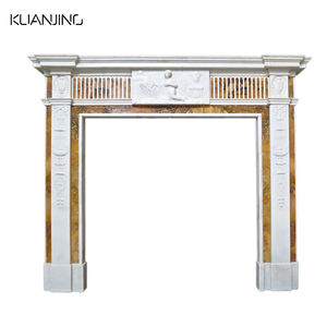 लक्जरी सफेद संगमरमर के रत्न पत्थर की फिजगह मैटल ने हाथ से नक्काशीदार कारखाने को सीधे इनडोर आउटडोर फ्रीस्टैंडिंग लिविंग रूम - Product Image 5