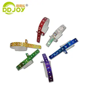 <span class=keywords><strong>Bracelet</strong></span> de fête <span class=keywords><strong>personnalisé</strong></span> en plastique holographique à paillettes laser pour événement, en promotion - Product Image 4