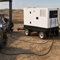 Groupe électrogène diesel industriel 300A 400A 500A 800A avec poste de soudage 1 à 4 postes MAG MIG MMA TIG 220V 380V OEM ODM
