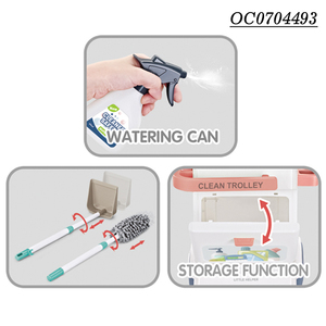 Maison en plastique <span class=keywords><strong>ménage</strong></span> faire semblant <span class=keywords><strong>de</strong></span> jouer chariot <span class=keywords><strong>de</strong></span> nettoyage ensemble <span class=keywords><strong>de</strong></span> jouets pour enfants - Product Image 3