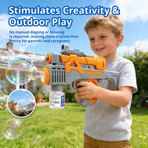 Vente en gros de jouets pistolets à bulles <span class=keywords><strong>2</strong></span> en 1 pour l'extérieur avec 50 ml de liquide à bulles, jouets de jeu, pistolet à bulles pour enfants - Product Image 2
