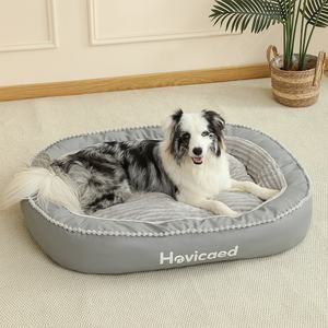 Cama para mascotas de espuma de lujo antiansiedad personalizada Hovicaed, cama ortopédica para perros grandes, lavable - Product Image 4
