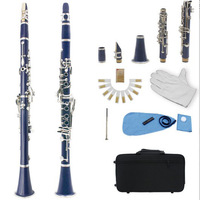 High Quality G Contrabass Clarinet Red Ebonite Body Bb Flat 17 Keys with Case and Shoulder Straps