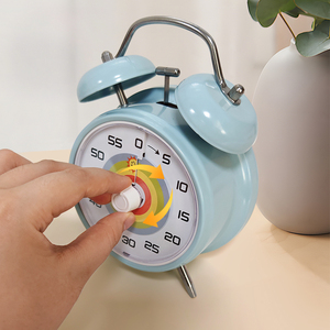 Blue Student Bell Kitchen Kid Study Metal Cute Macaron Cloud Digit Alarm Clock Game Countdown Visual <strong>Timer</strong> With Pomodoro Feature - Product Image 3
