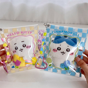 Vigreat New pedant trong suốt PVC phim hoạt hình ảnh phim hoạt hình chân Huy hiệu protecter trường hợp cho 58mm và 75mm tùy chỉnh kẹo Túi Keychain - Product Image 3