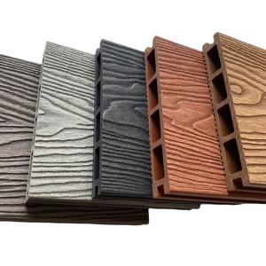 Plancher composite WPC extérieur personnalisé à emboîtement, texture <span class=keywords><strong>bois</strong></span> 3D, aspect <span class=keywords><strong>bois</strong></span>-plastique, fabrication chinoise - Product Image 4