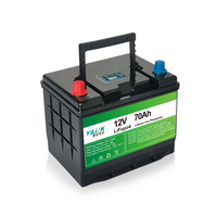 Batterie au lithium-ion LFP à décharge profonde 12V 70Ah 70 ampères-heure 12 volts