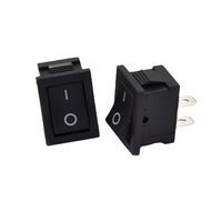 Interrupteur à bascule KCD1-101 noir étanche SPST 6A 250V à verrouillage automatique ON-OFF pour usage industriel, sécurité assurée